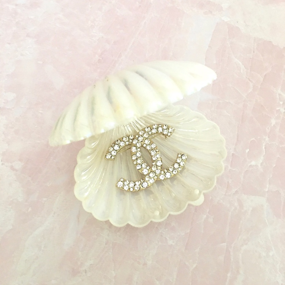 Vintage Rhinestone Chanel Pin